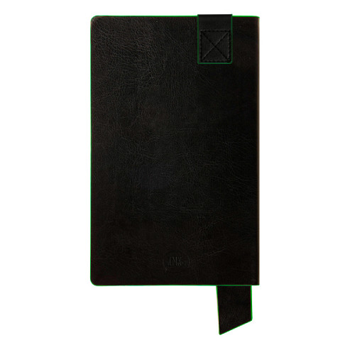 Бизнес-блокнот "Trendi", 130*210 мм, черно-зеленый, мягкая обложка, в линейку (черный, зеленый)