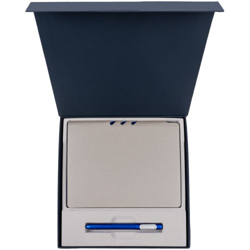 Коробка Memoria под ежедневник и ручку, синяя