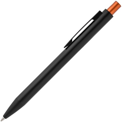 Ручка шариковая Chromatic, черная с оранжевым
