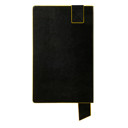 Бизнес-блокнот "Trendi", 130*210 мм, черно-желтый, мягкая обложка, в линейку (черный, желтый)