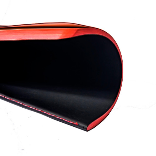 Тетрадь SLIMMY, 140 х 210 мм,  черный с красным, бежевый блок, в клетку (черный, красный)