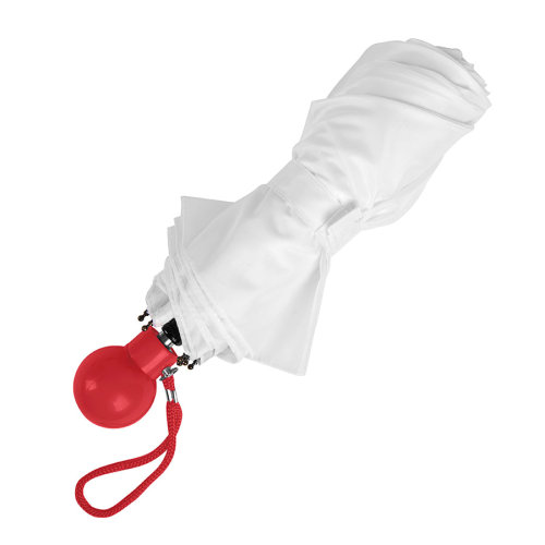 Зонт складной FANTASIA, механический (белый, красный)