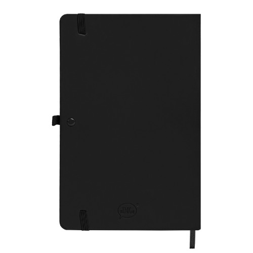 Бизнес-блокнот SILKY, формат А5, в клетку
 (черный)