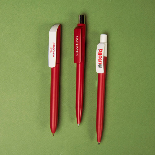 Ручка шариковая FLOW PURE с белым клипом (красный)