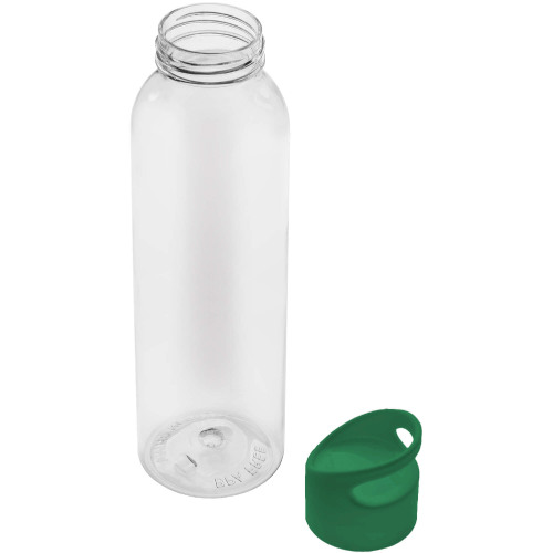 Бутылка для воды BINGO 630мл. Прозрачная с зеленым 6071.20.02