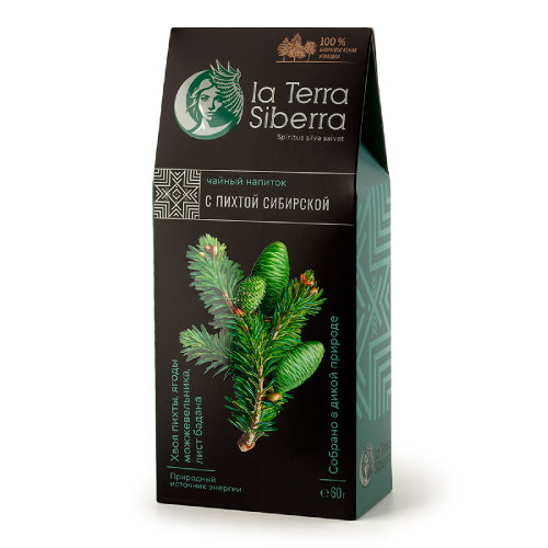 Чайный напиток со специями из серии "La Terra Siberra" с пихтой сибирской 60 гр. (зеленый, черный)