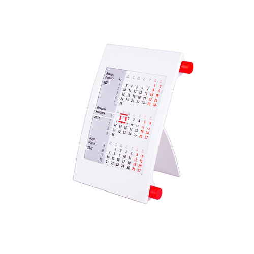 Календарь настольный на 2 года; сетка 24-25 (красный, белый)