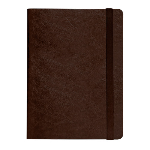 Ежедневник недатированный Boomer, А5,  темно-коричневый, кремовый блок, без обреза (темно-коричневый)