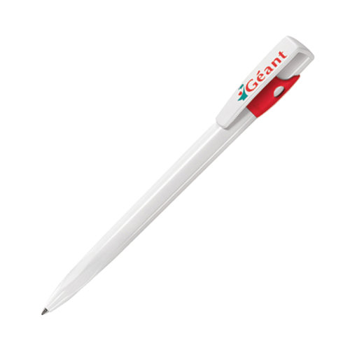 Ручка шариковая KIKI (белый, красный)