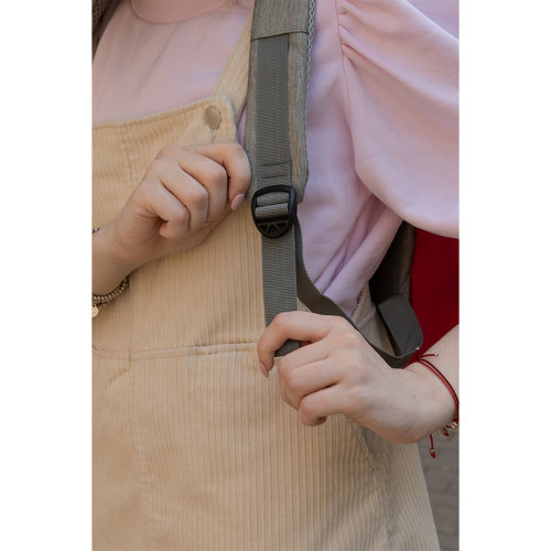 Рюкзак BEAM MINI (серый, малиновый)