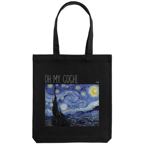 Холщовая сумка «Oh my Gogh!», черная