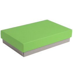 Коробка подарочная CRAFT BOX (серый, светло-зеленый)