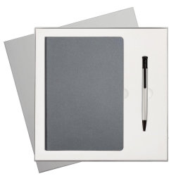 Подарочный набор Portobello/Star серый (Ежедневник недат А5, Ручка)