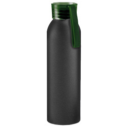 Бутылка для воды VIKING BLACK 650мл. Черная с зеленой крышкой 6142.02