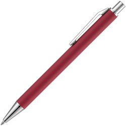 Ручка шариковая Lobby Soft Touch Chrome, красная