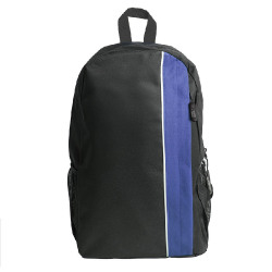 Рюкзак PLUS, чёрный/т.синий, 44 x 26 x 12 см, 100% полиэстер 600D (черный, синий)