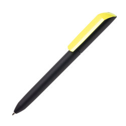 Ручка шариковая FLOW PURE, покрытие soft touch (неоновый желтый)